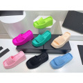 Platform Slippers Personalized Square Head Wedge Flip Flops